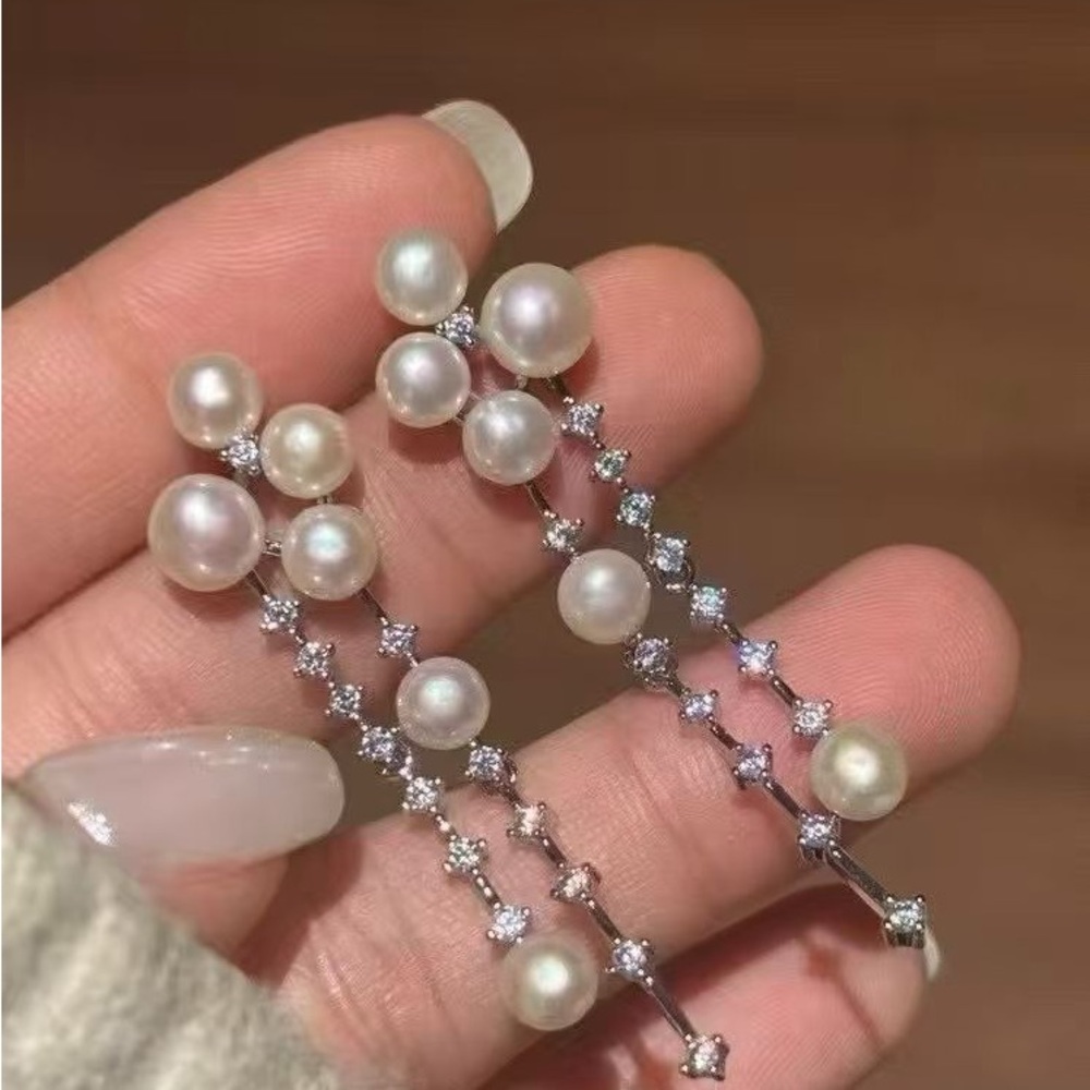 Pearl aDrop Earrings fresh water real pearls